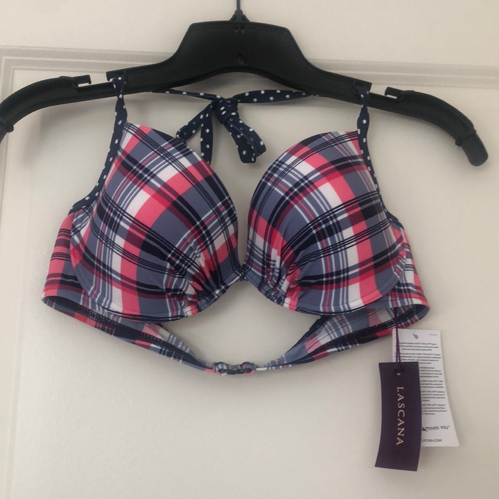 Brand new bikini top and bottom. Padded 36c top and side tie sz 10 bottoms.